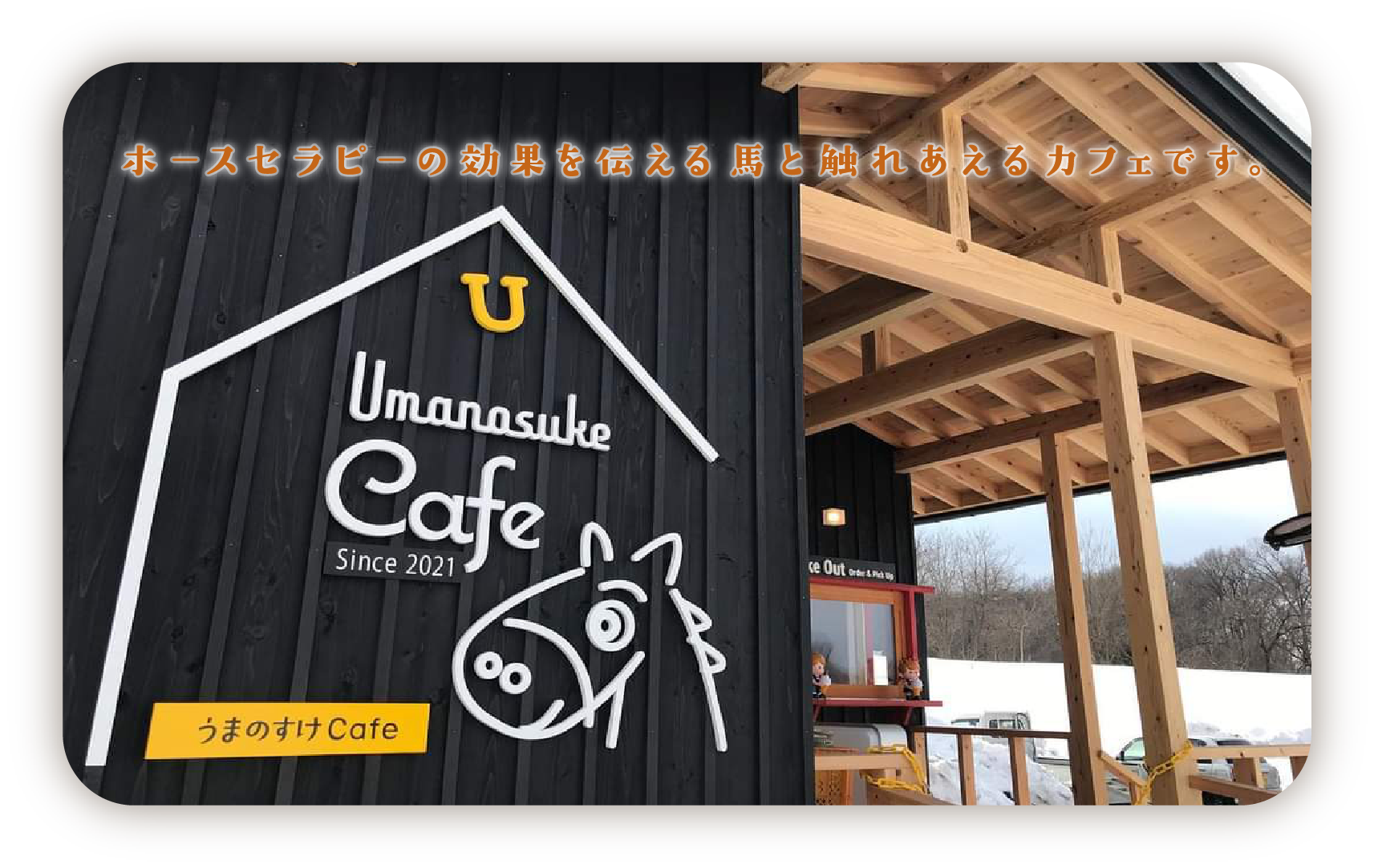 Cafe OPEN カフェスペースオープン2022年2月11日｜ホースセラピーの効果を伝える馬カフェがこの冬、オープン！